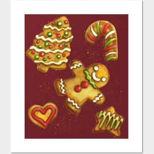 Christmas Gingerbread Cookies Posters and Art